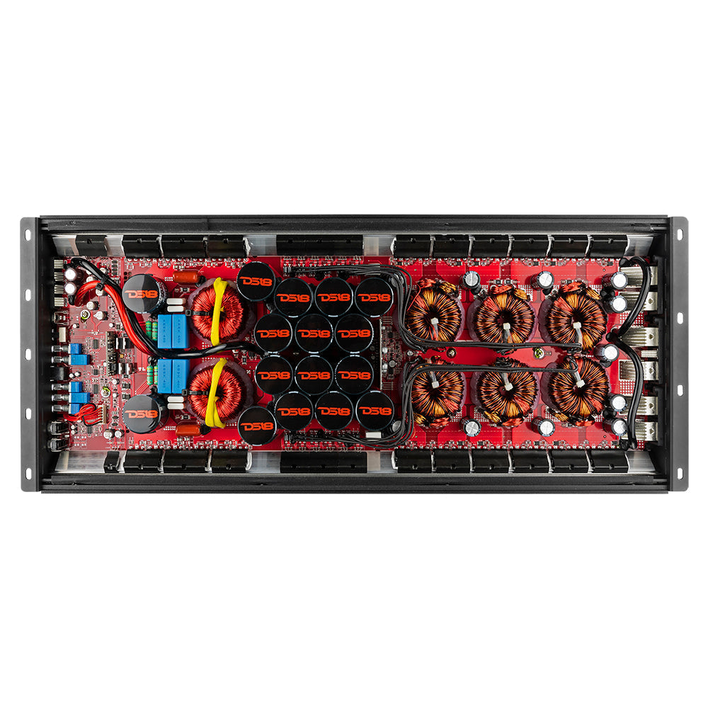 DS18 HOOLIGAN KO Red 1-Channel Amplifier with Voltmeter 10000 Watts Rms @ 1-Ohm Made In Korea