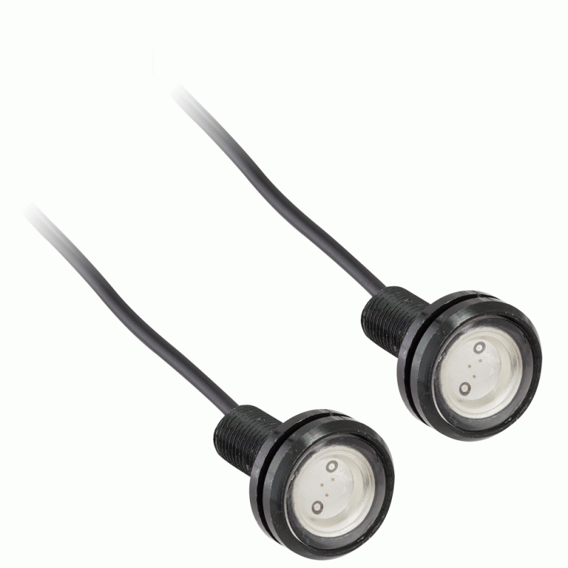 Blue Accent Light with Black Frame - .75 Inch, 3 Watt