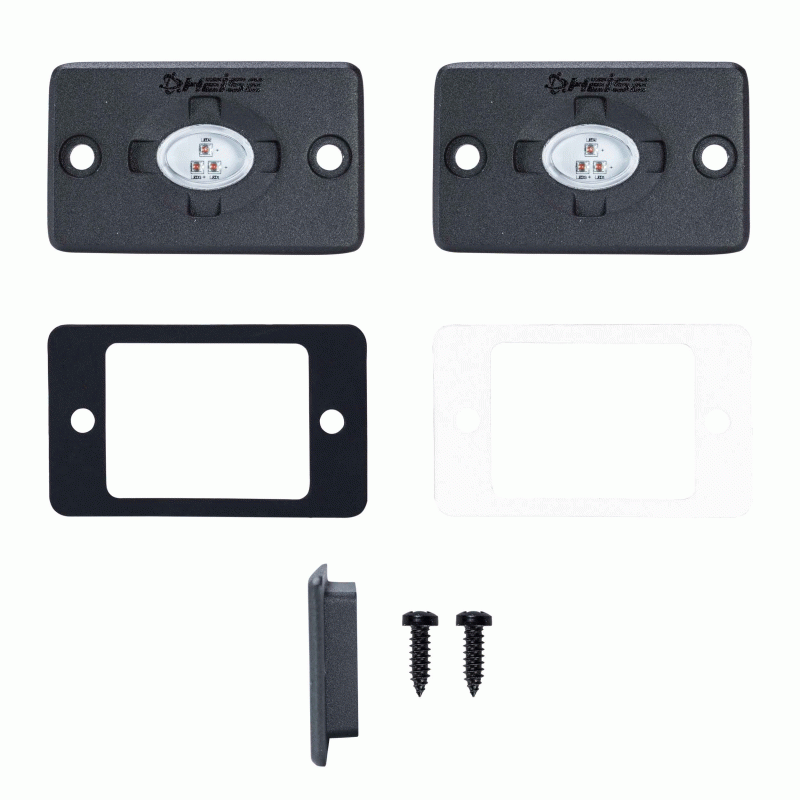 Amber Flush Mount Accent Light - 1.5x3 Inch, 3 LED - HE-FMTL1A