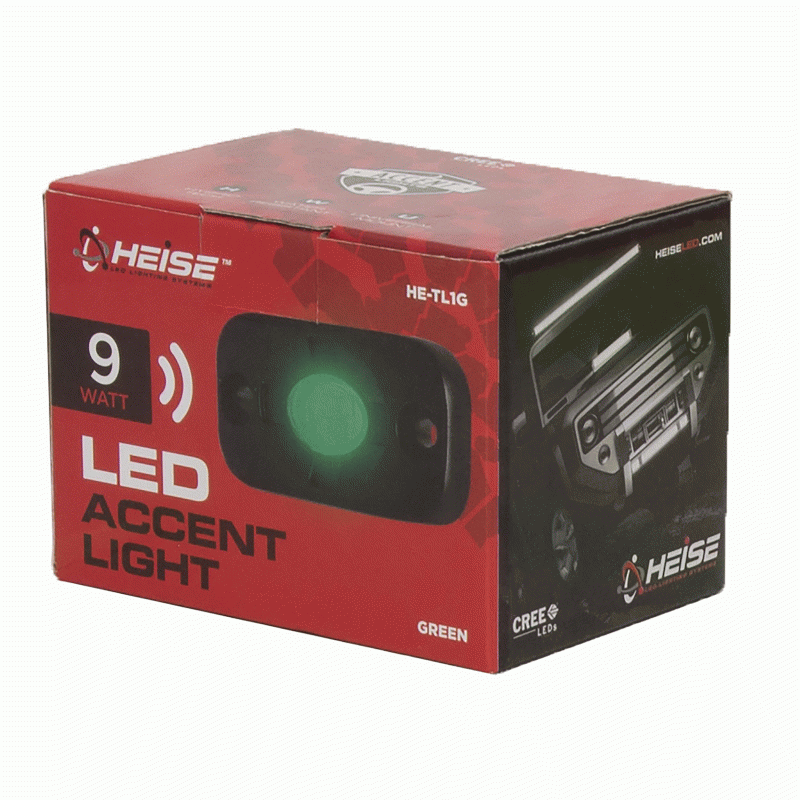 Green Auxiliary Lighting Pod - 1.5x3 Inch, 3 LED