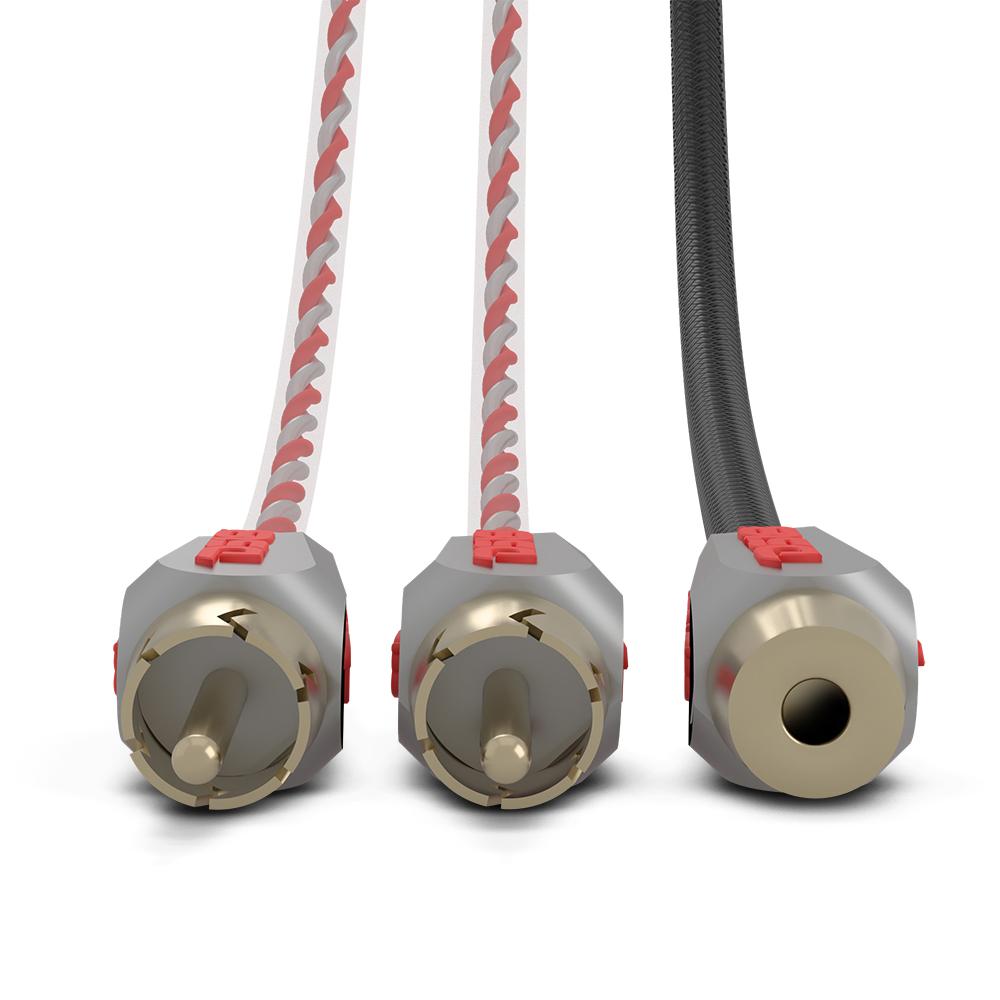DS18 Level 3 100% OFC RCA Y Connector 1 Female to 2 Male