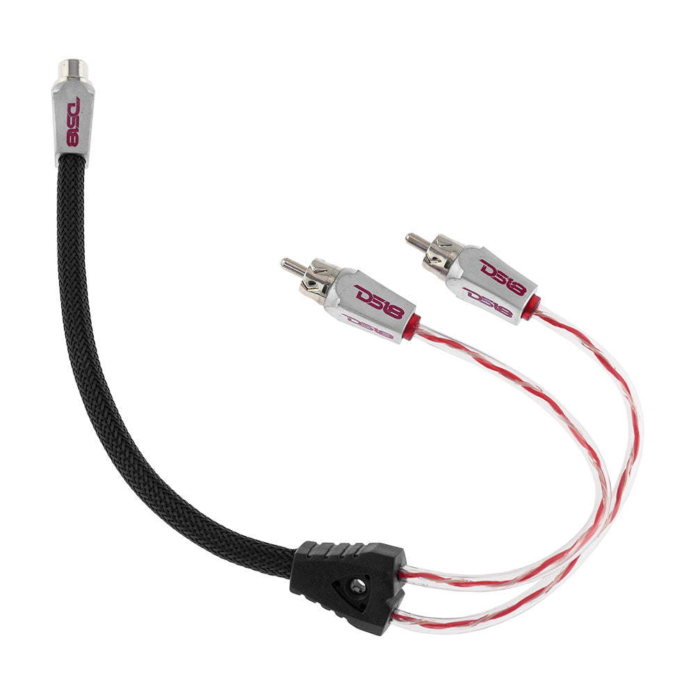 DS18 Level 3 100% OFC RCA Y Connector 1 Female to 2 Male Black + Red Kit