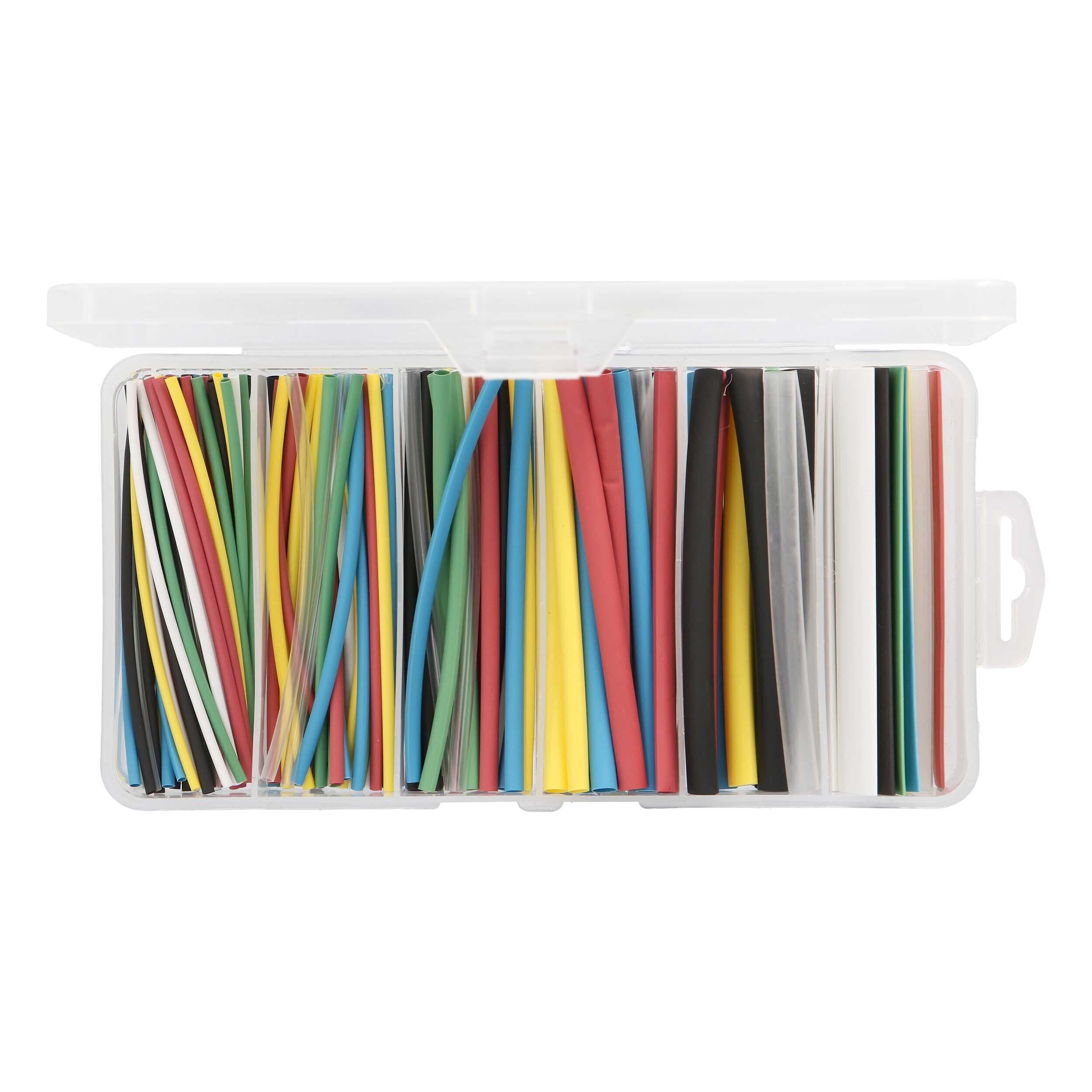 Install bay IBHST160C Heat Shrink Tubing Kit - 160 Pc 4 in 2:1 - Assorted Colors