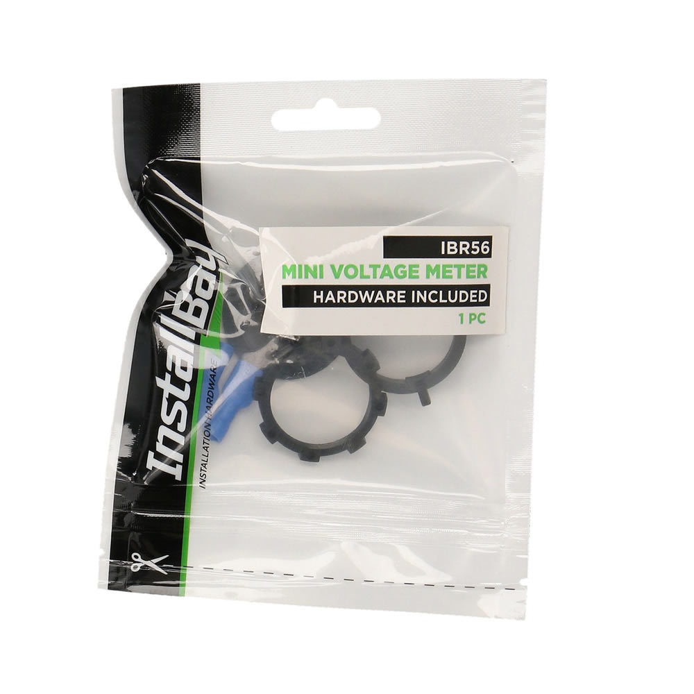 Install bay IBR56 Mini Voltage Meter with Hardware - Retail Pack