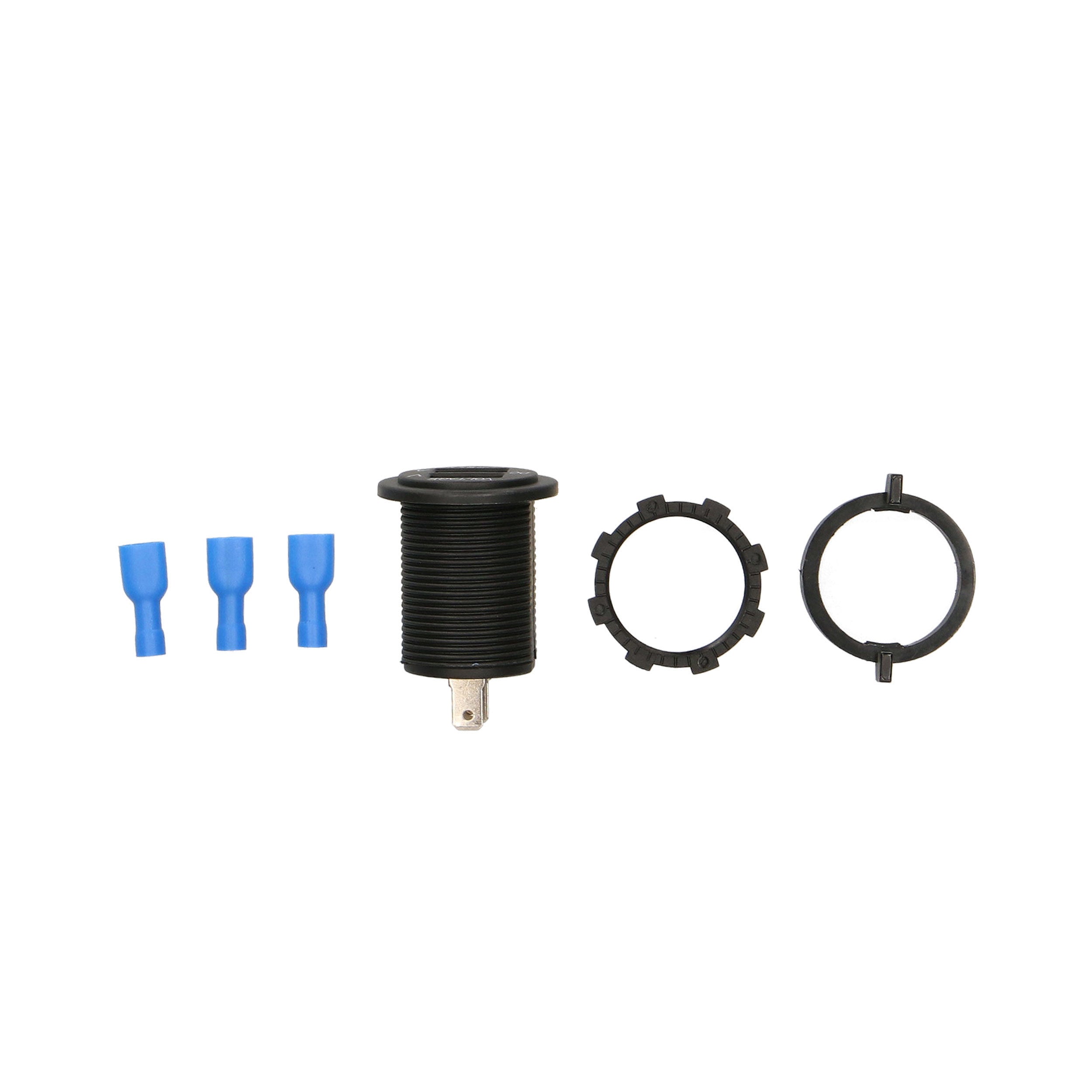 Install bay IBR93 Voltmeter with Current Blue LED Round - Retail Pack