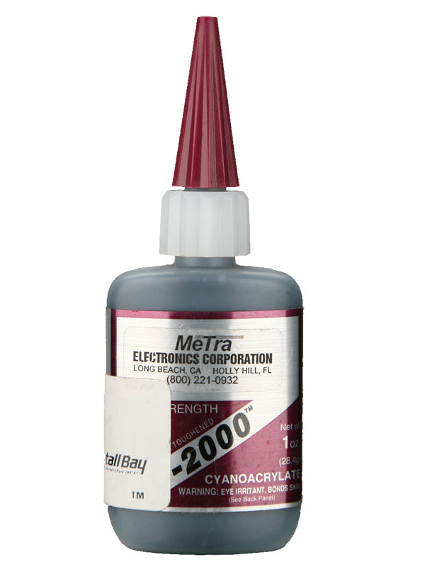IC-2000 Instant Rubber Tough Black Glue 1 Ounce
