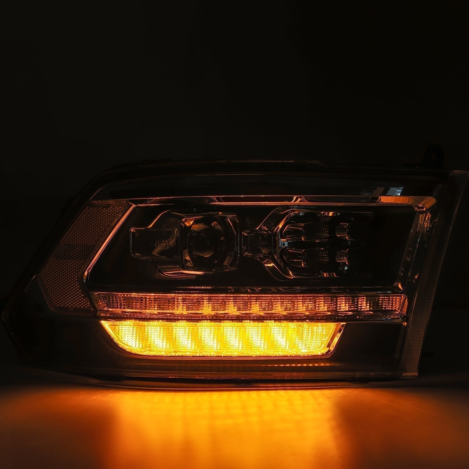 AlphaRex 09-18 Ram Truck LUXX-Series (5th Gen 2500 Style) LED Projector Headlights Alpha-Black