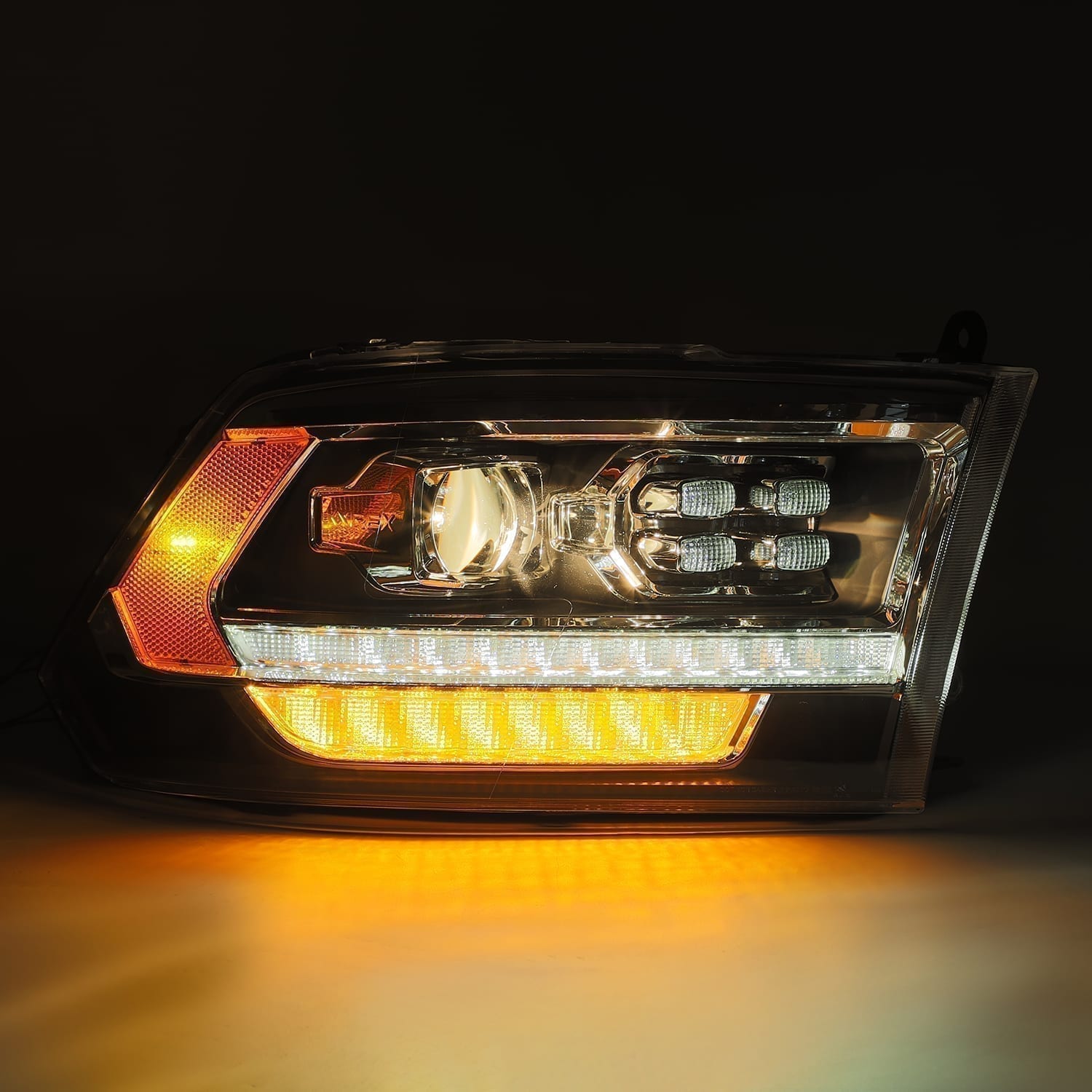 AlphaRex 09-18 Ram Truck LUXX-Series (5th Gen 2500 Style) LED Projector Headlights Black