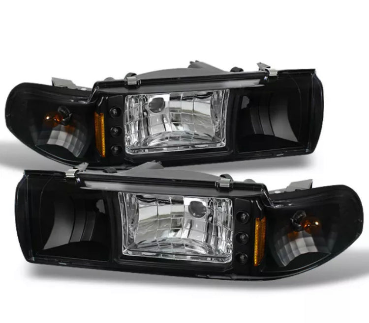 1991 - 1996 Chevrolet Caprice Headlights with RGB Color Changing Halos Pre-Built Headlights Assemby