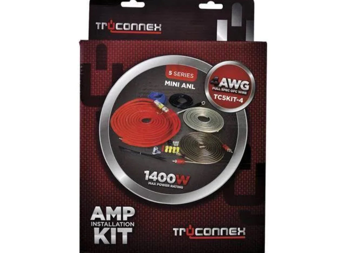 Metra - 4 Guage OFC Complete Amp Kit. Truconnex TC5KIT-4 - 1400W