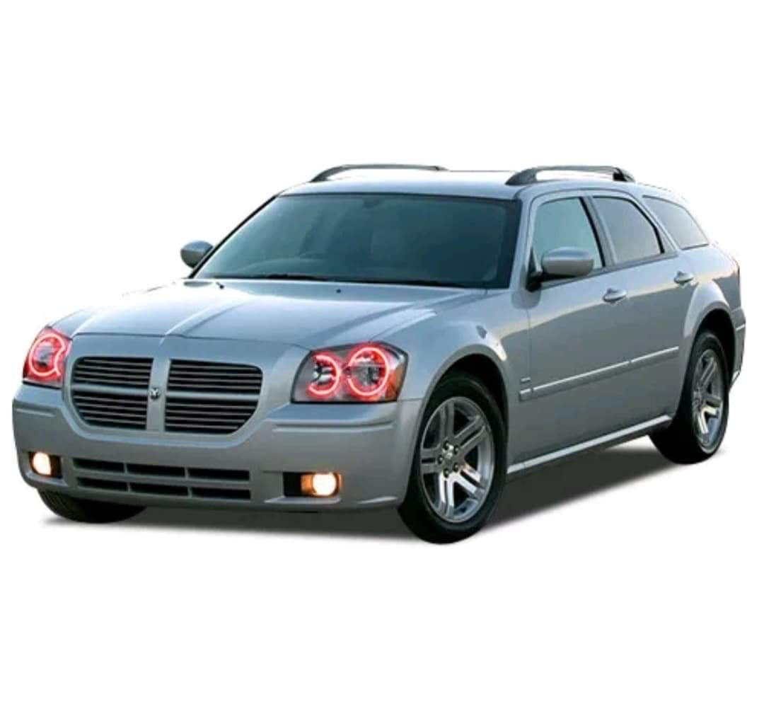 Black 2005-2007 Dodge Magnum Headlights With color changing rings