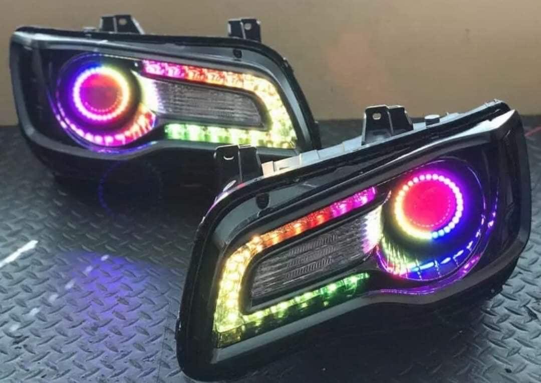 2011-2020 Chrysler 300 300C RGBW Flow Series LED DRL Halo Prebuilt Headlights
