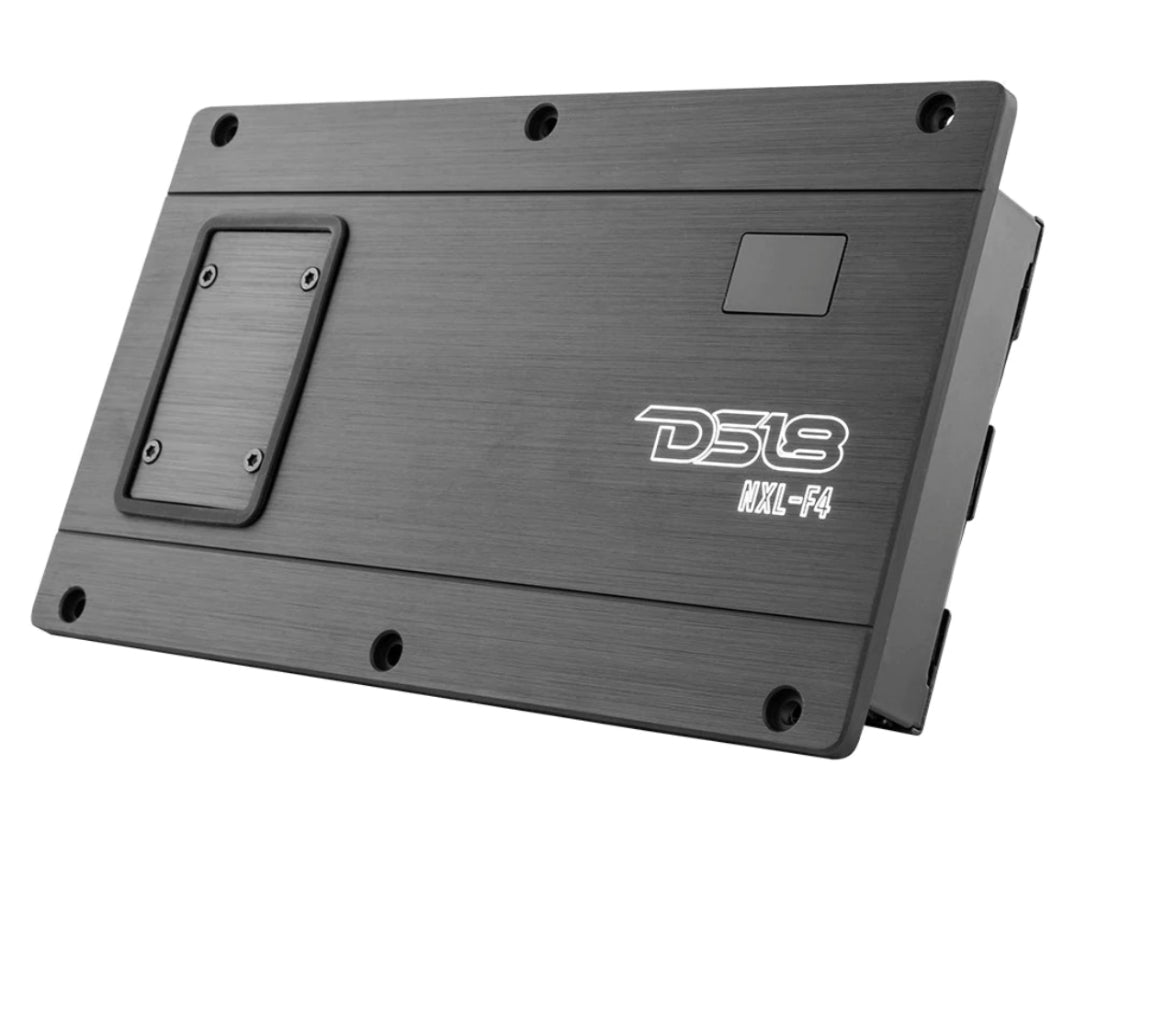 DS18 HYDRO NXL-F4 Flush Mount Full-Range Digital Marine 4-Channel Boat, ATV, UTV Amplifier with Voltmeter 1200 Watts