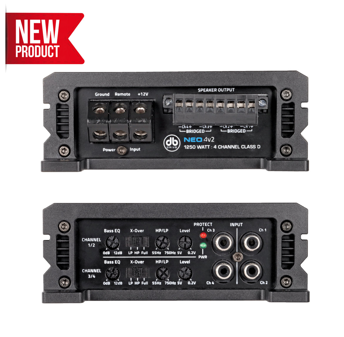DB Drive NEO4v2 - Marine 4 Channel Class D Full Range Amplifier