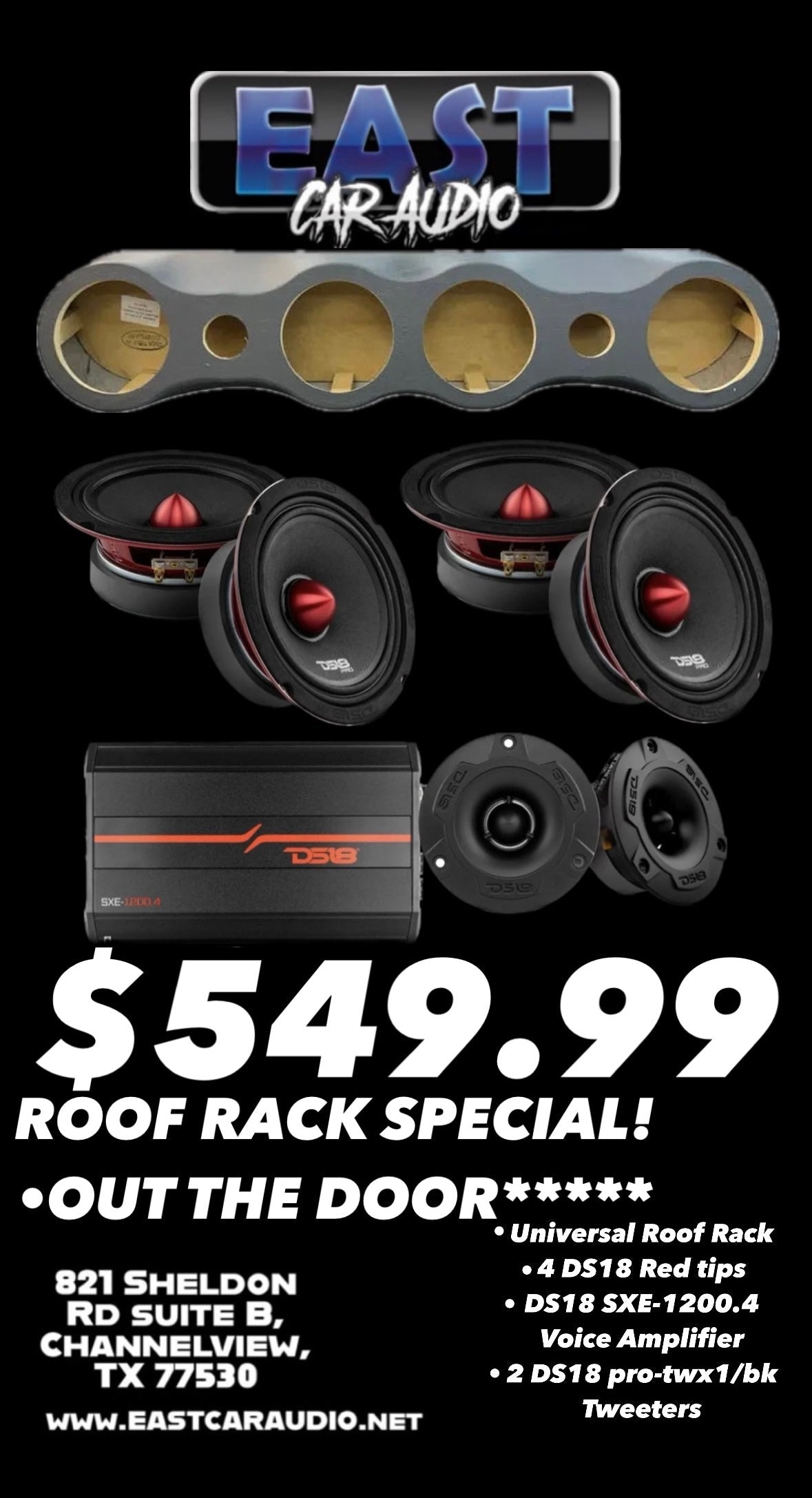 ROOF RACK Combo Red, Blue, Gray, Black, Beige Chevy. GMC, Ford or Ram Single Cab, EXT Cab and Crew Cab Truck