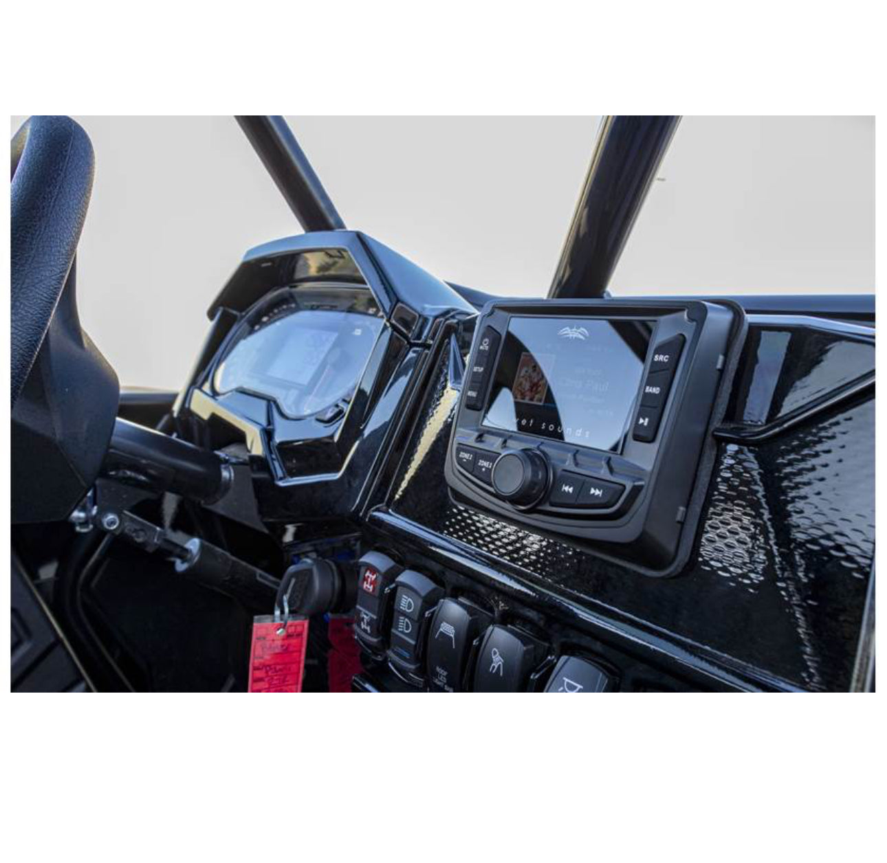 Wet Sounds WS-MC-2 IPX6 marine digital media receiver for SxS, 4x4, Boat and Golf Cart.