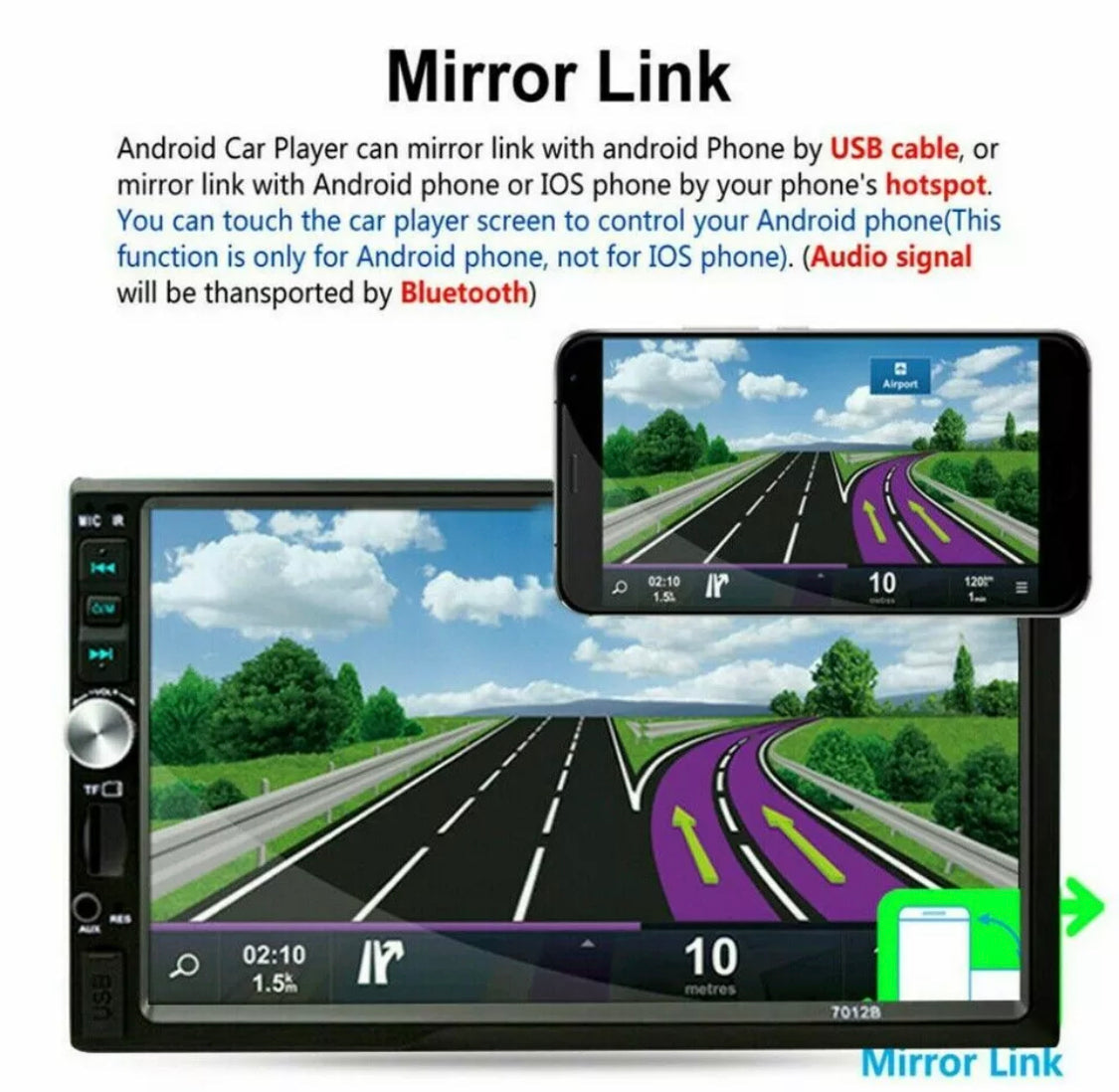 ECA MP5 7” Touch Screen Car Stereo with Netflix and YouTube Support