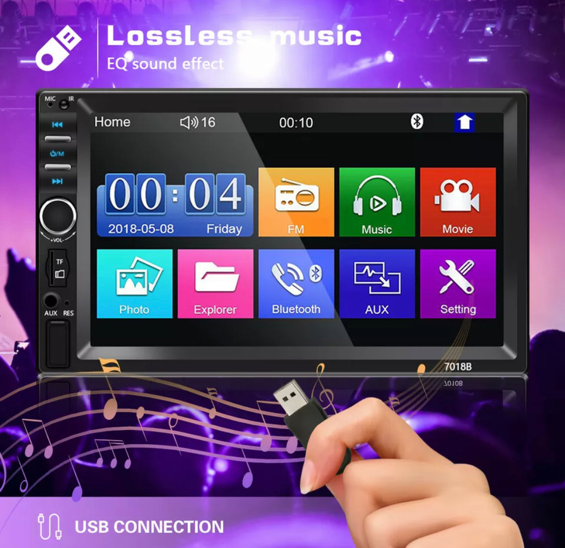 ECA MP5 7” Touch Screen Car Stereo with Netflix and YouTube Support