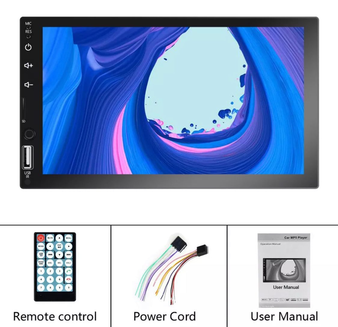 ECA CLUTCH CITY STEREO 7” Touch Screen Car Stereo with Apple Carplay, USB, AUX, SD CARD