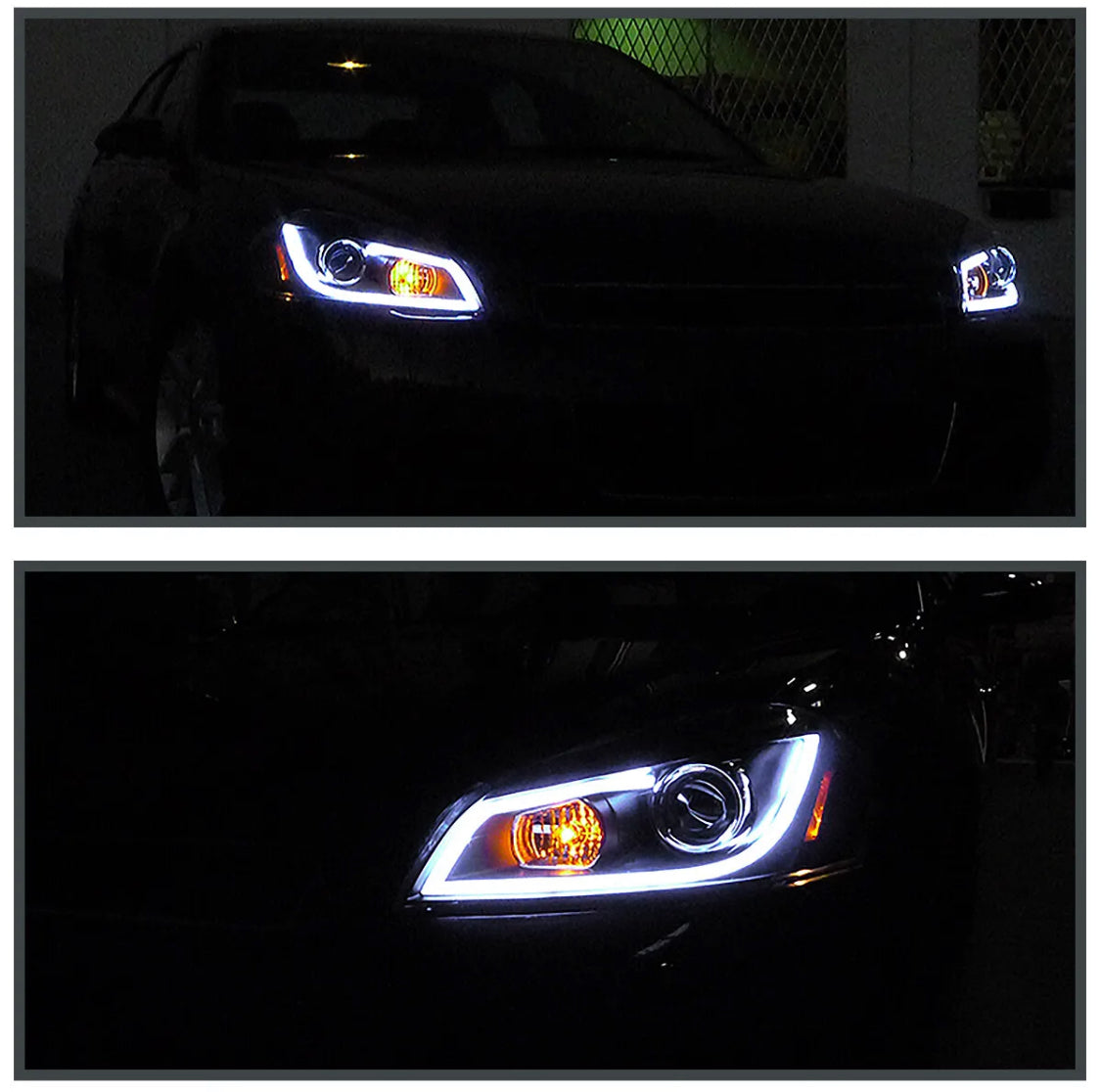2006-2013 Chevy Impala Spec-D Plasma Halo Headlights Black