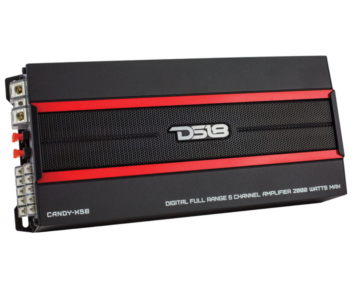 DS18 CANDY-X5B Full Range 5-Channel Class D Car Amplifier 2000 Watts