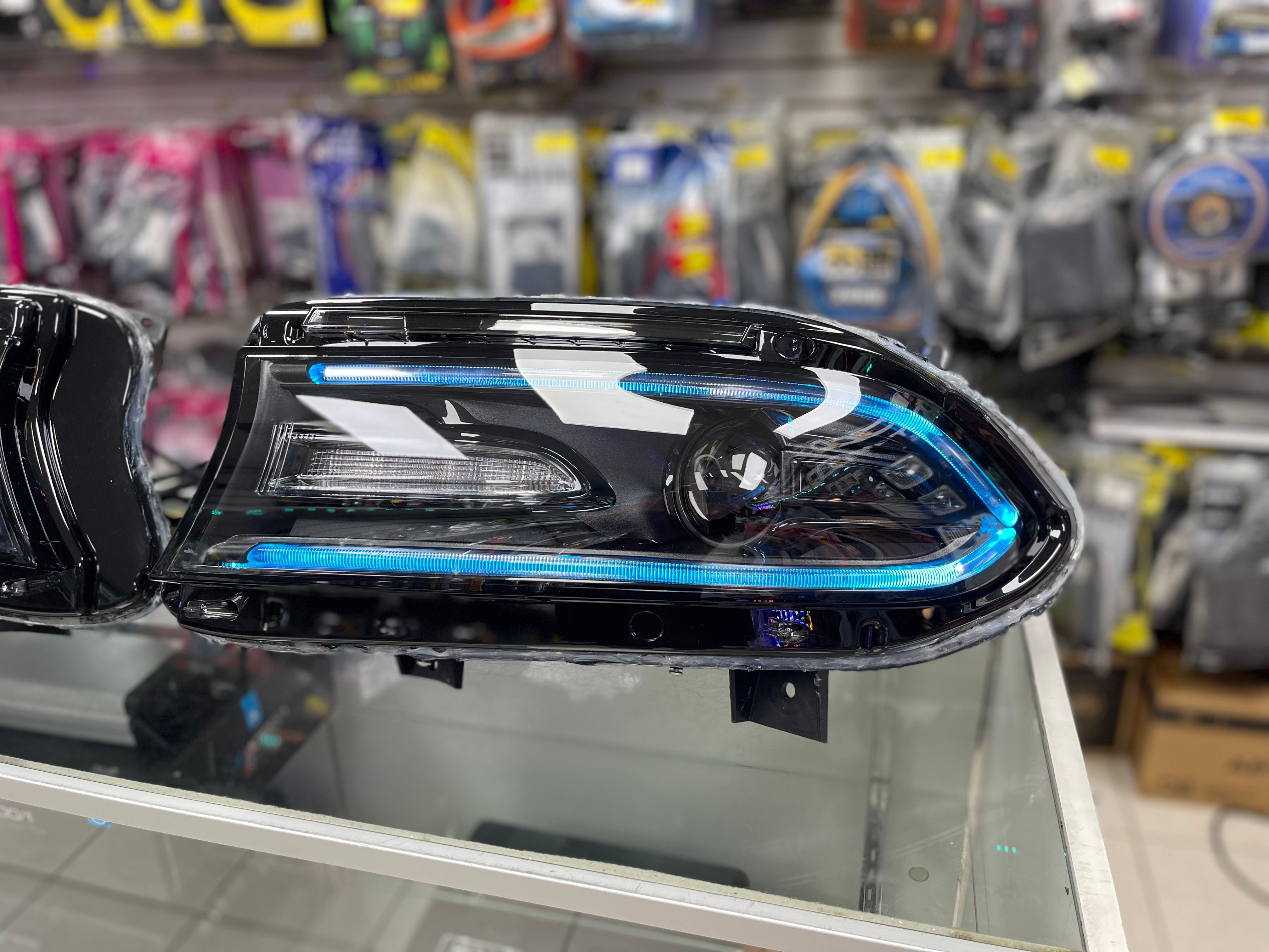 Prebuilt 2015-2023 Dodge Charger RGBW Color Changing LED Projector Headlights with Bluetooth