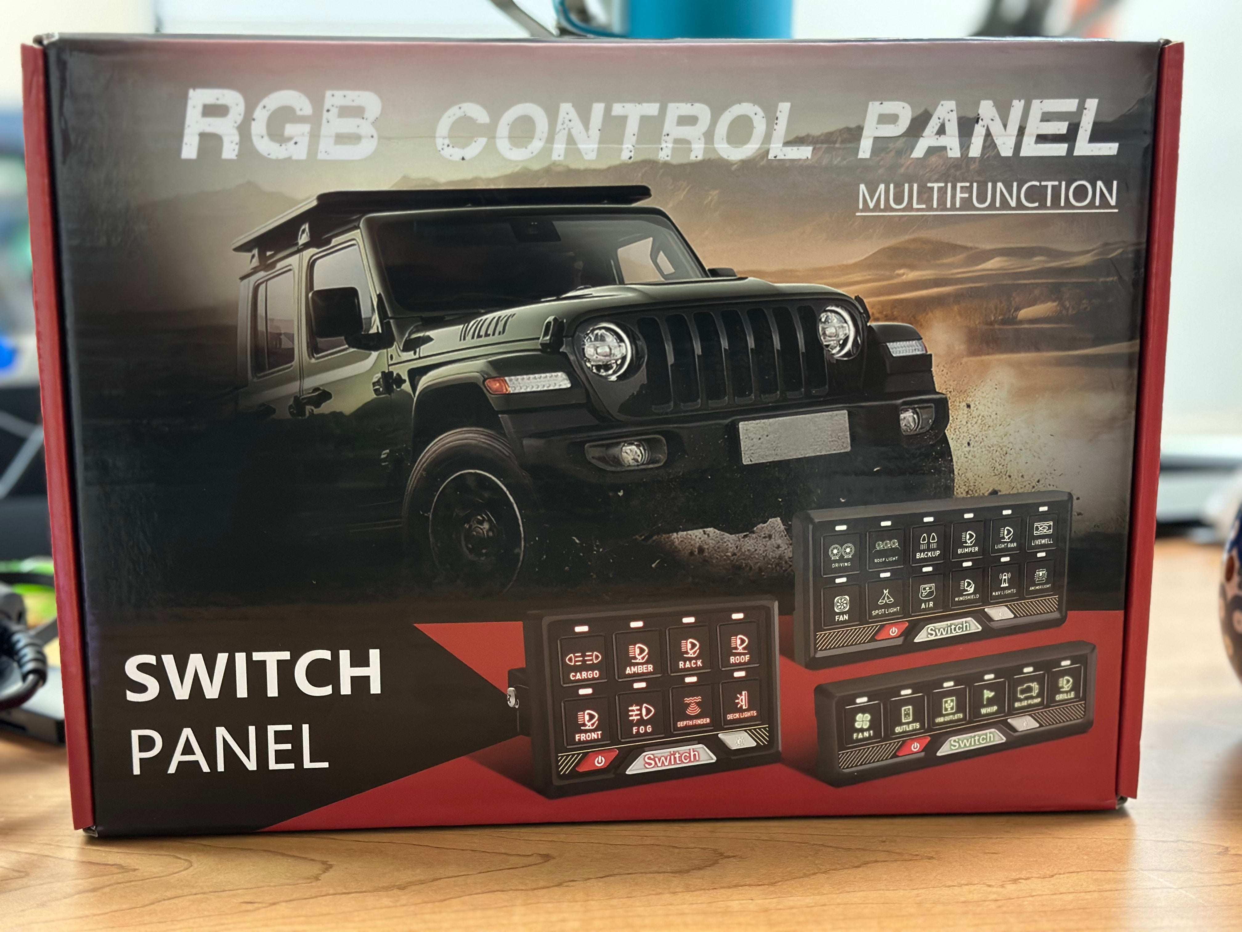 ECA Switch Panel with Bluetooth RGB 6 Gang for Truck Car ATV Waterproof