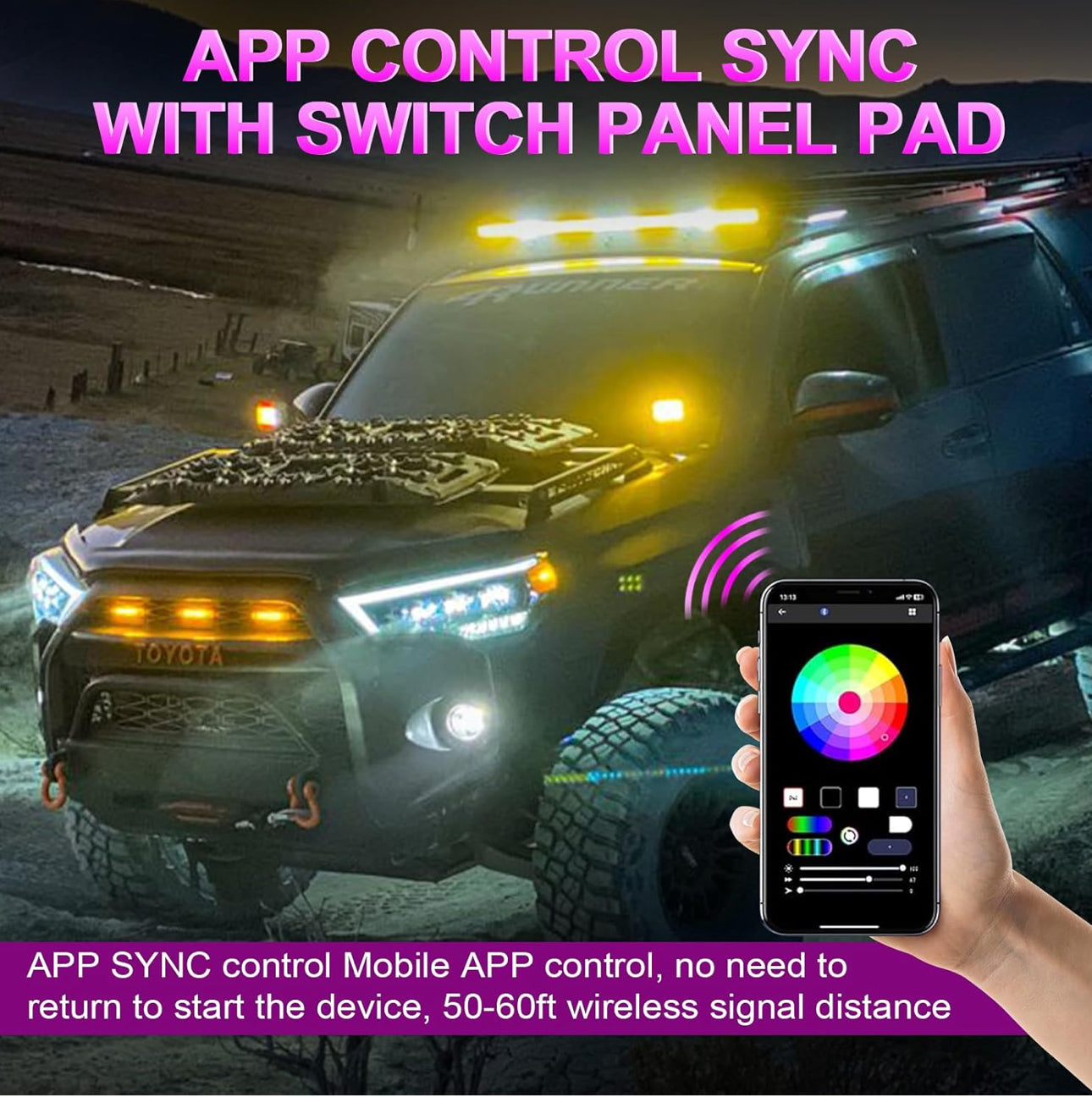 ECA Switch Panel with Bluetooth RGB 6 Gang for Truck Car ATV Waterproof