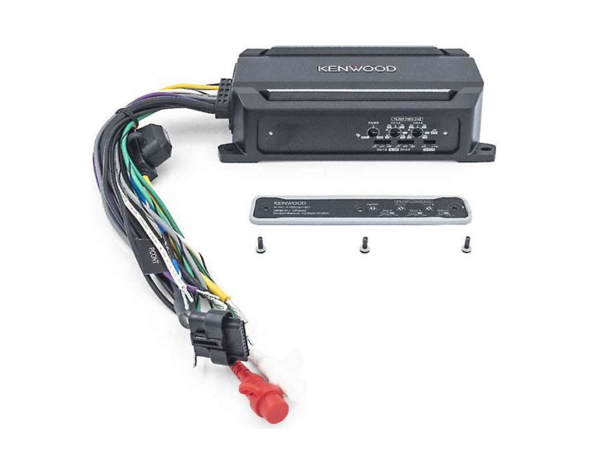 Kenwood KAC-M5024BT - Compact 4-channel powersports/marine amplifier with Bluetooth® connectivity — 50 watts RMS x 4
