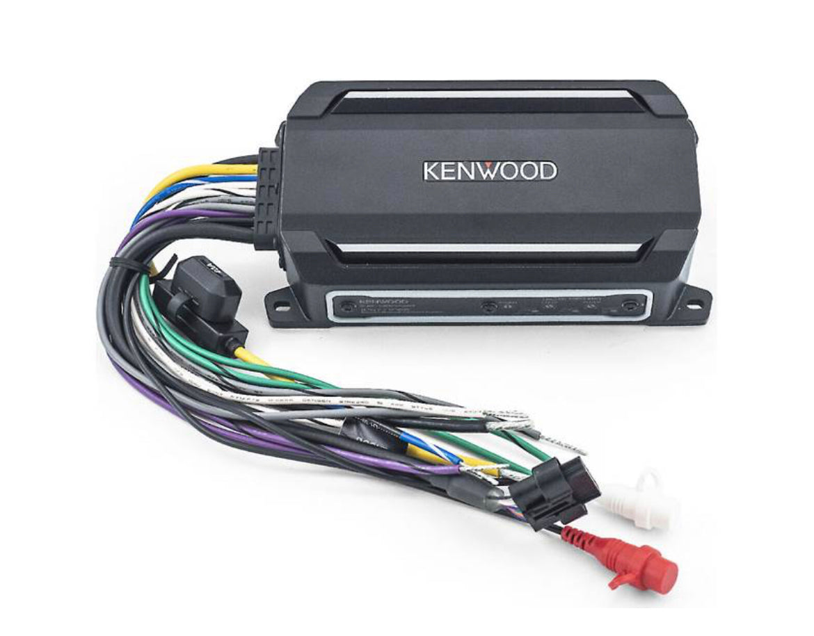 Kenwood KAC-M5024BT - Compact 4-channel powersports/marine amplifier with Bluetooth® connectivity — 50 watts RMS x 4