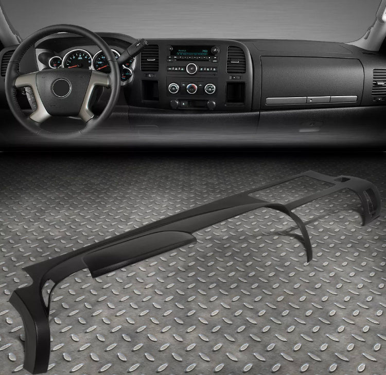2007 - 2013 Chevy Silverado GMC SIERRA Dash Cover with Dual Glovebox in Black