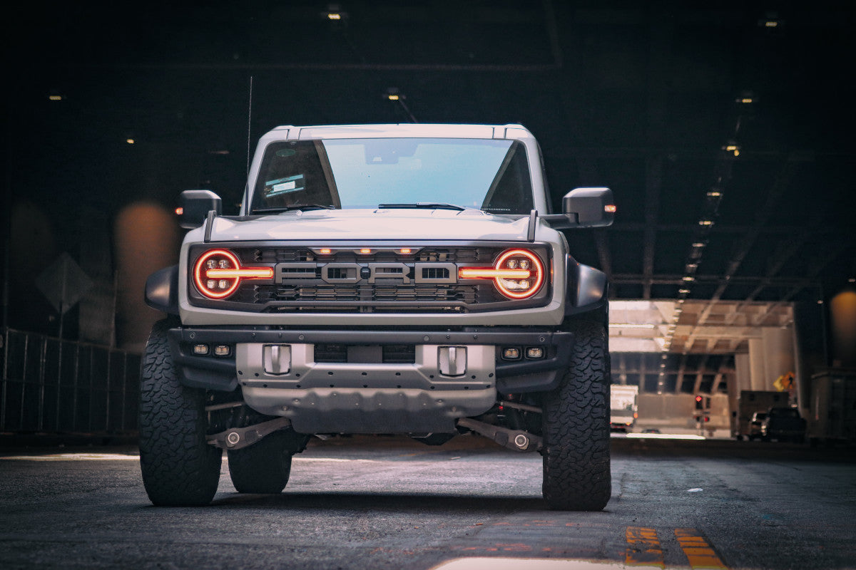 AlphaRex 21-23 Ford Bronco / 22-23 Bronco Raptor NOVA-Series LED Projector Headlights Black