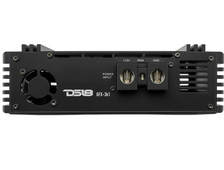 DS18 GFX-3K1 – Class D 1-Channel Monoblock Amplifier – 3000 Watts RMS, 1-Ohm