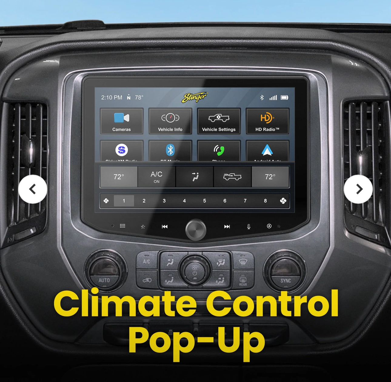 PAC SRK-GM14HX 2014-2018 Silverado and Sierra Kit for Stinger's HORIZON10 and HEIGH10 multimedia head units
