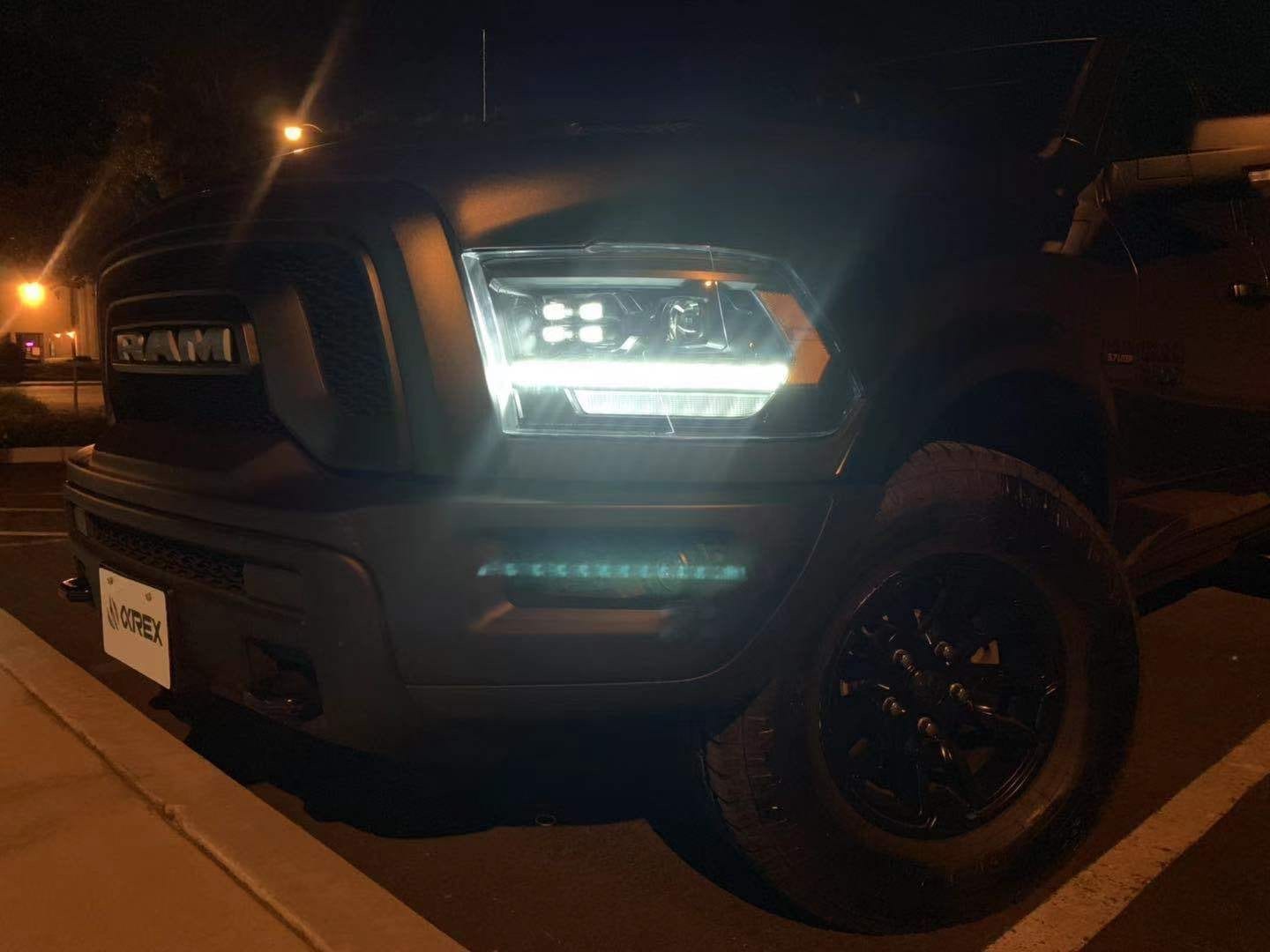 AlphaRex 09-18 Ram Truck LUXX-Series (5th Gen 2500 Style) LED Projector Headlights Alpha-Black