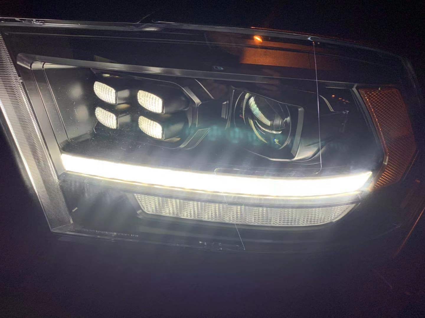AlphaRex 09-18 Ram Truck LUXX-Series (5th Gen 2500 Style) LED Projector Headlights Black