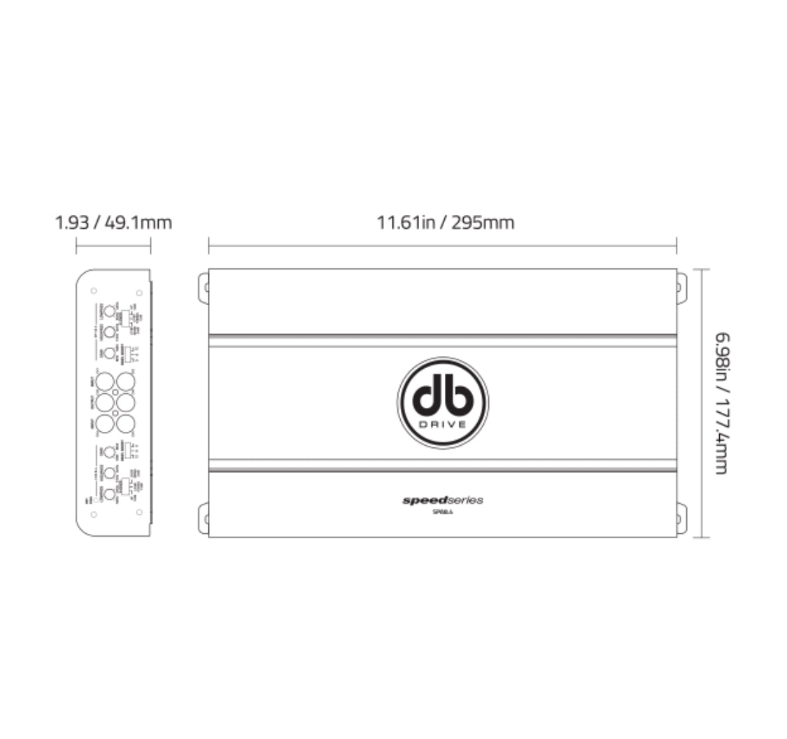 db drive Speed Series SPA8.4 - 1000 Watt 4 Channel Amplifier