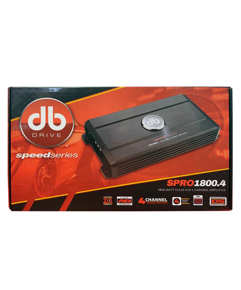 db drive Speed Series SPRO1800.4 - 1800 Watt Class A/B 4 Channel Amplifier