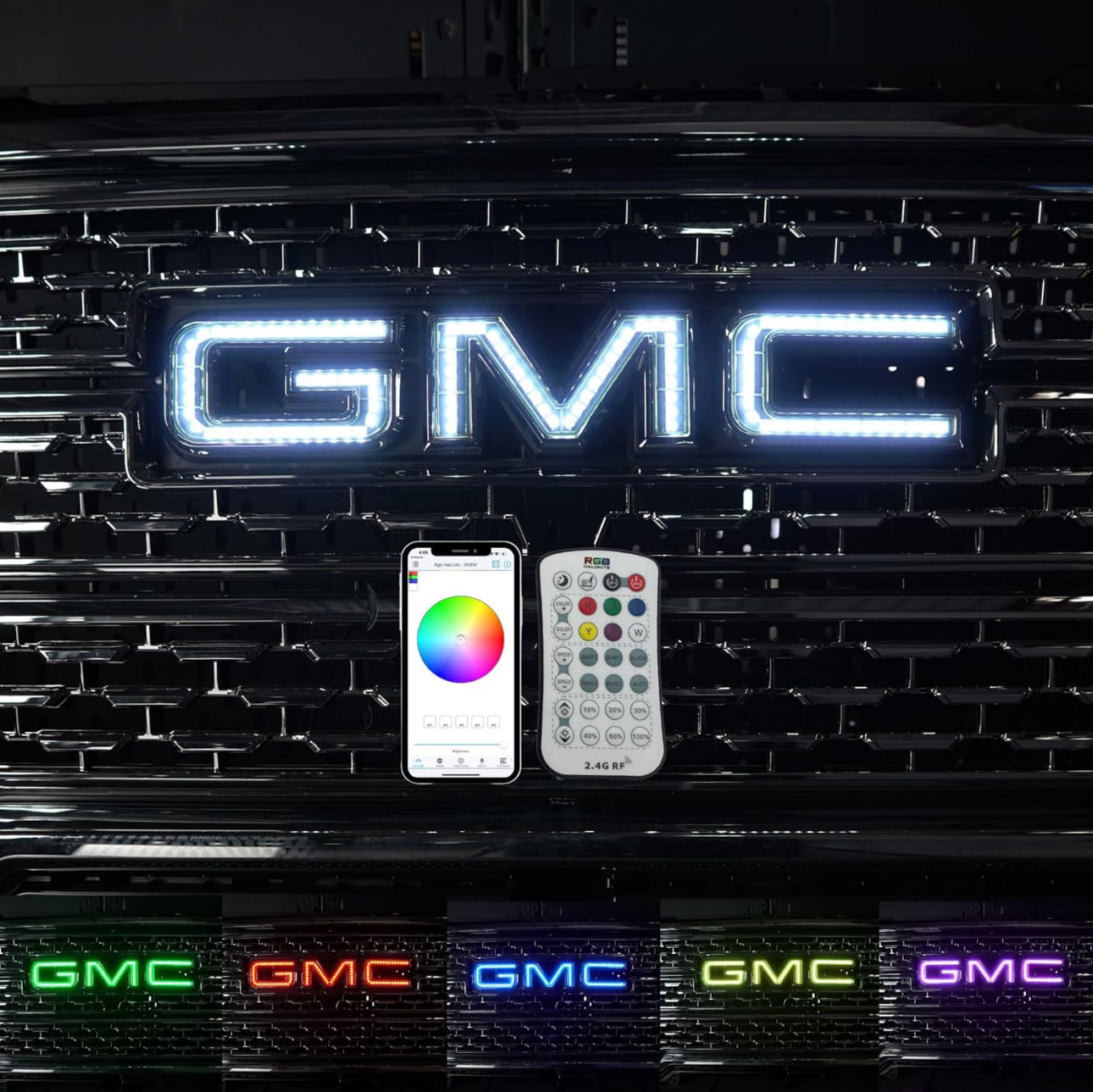 ECA 2007-2025 GMC Emblem RGBW Chasser Color-Changing for Sierra Yuhon
