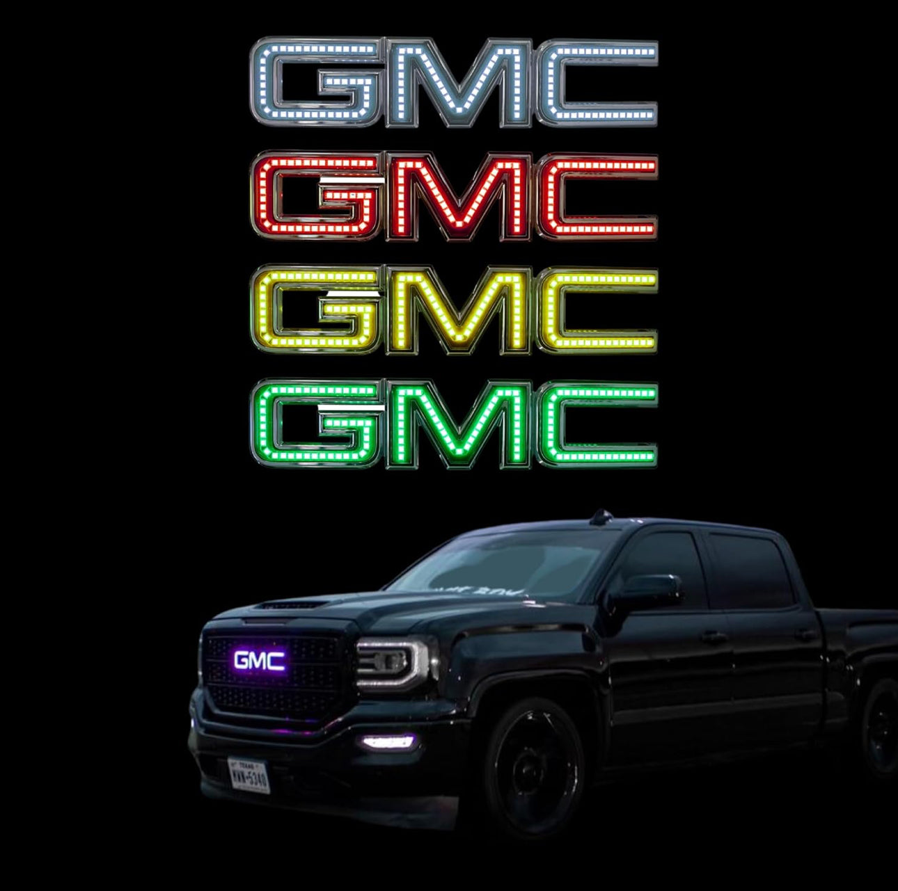 ECA 2007-2025 GMC Emblem RGBW Chasser Color-Changing for Sierra Yuhon