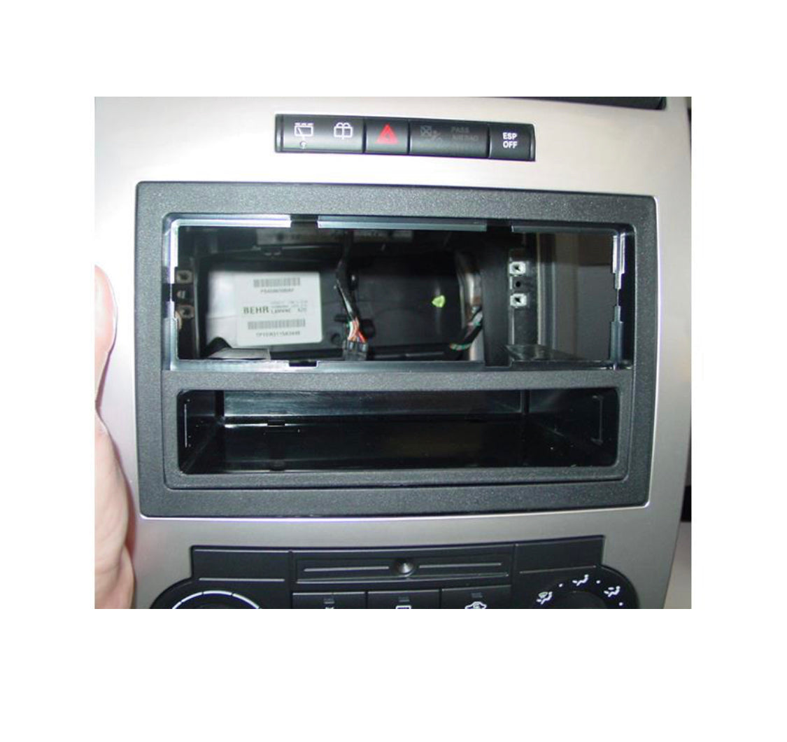 Metra 99-6510 Dash Kit Fits select 2005-09 Chrysler, Dodge, Jeep vehicles — single- and double-DIN radios (Black)