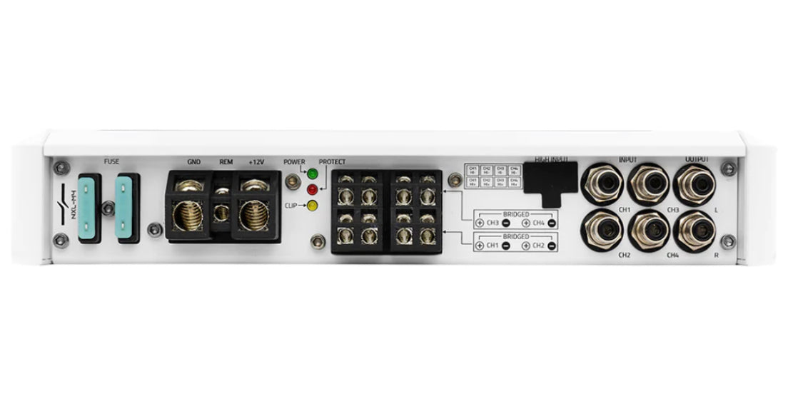 DS18 NXL-M4 - 4 Channel IPX5 Marine Amplifier, Goes Great with 4 - 6