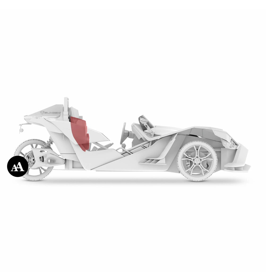 DS18 SLG-WFCC8 -  Polaris Slingshot Waterfall Center Console 1 X 8