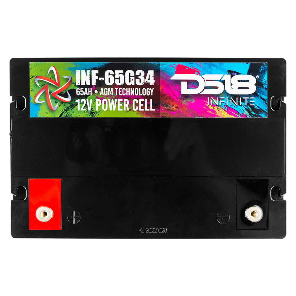 DS18 INF-65G34AH INFINITE 65 AH 2000 Watts AGM Group 34 Power Cell 12 Volt Battery