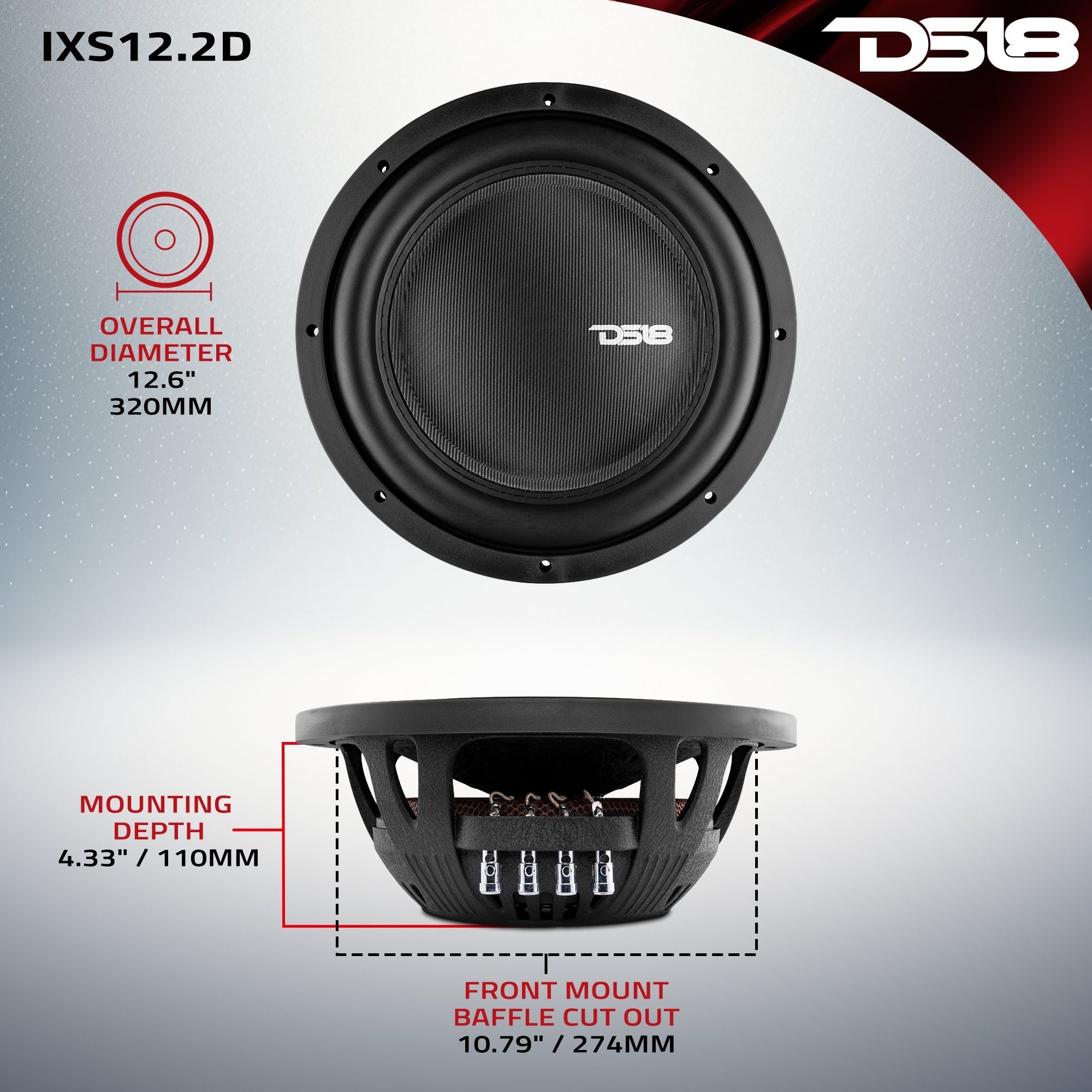 DS18 IXS Shallow-Mount 12