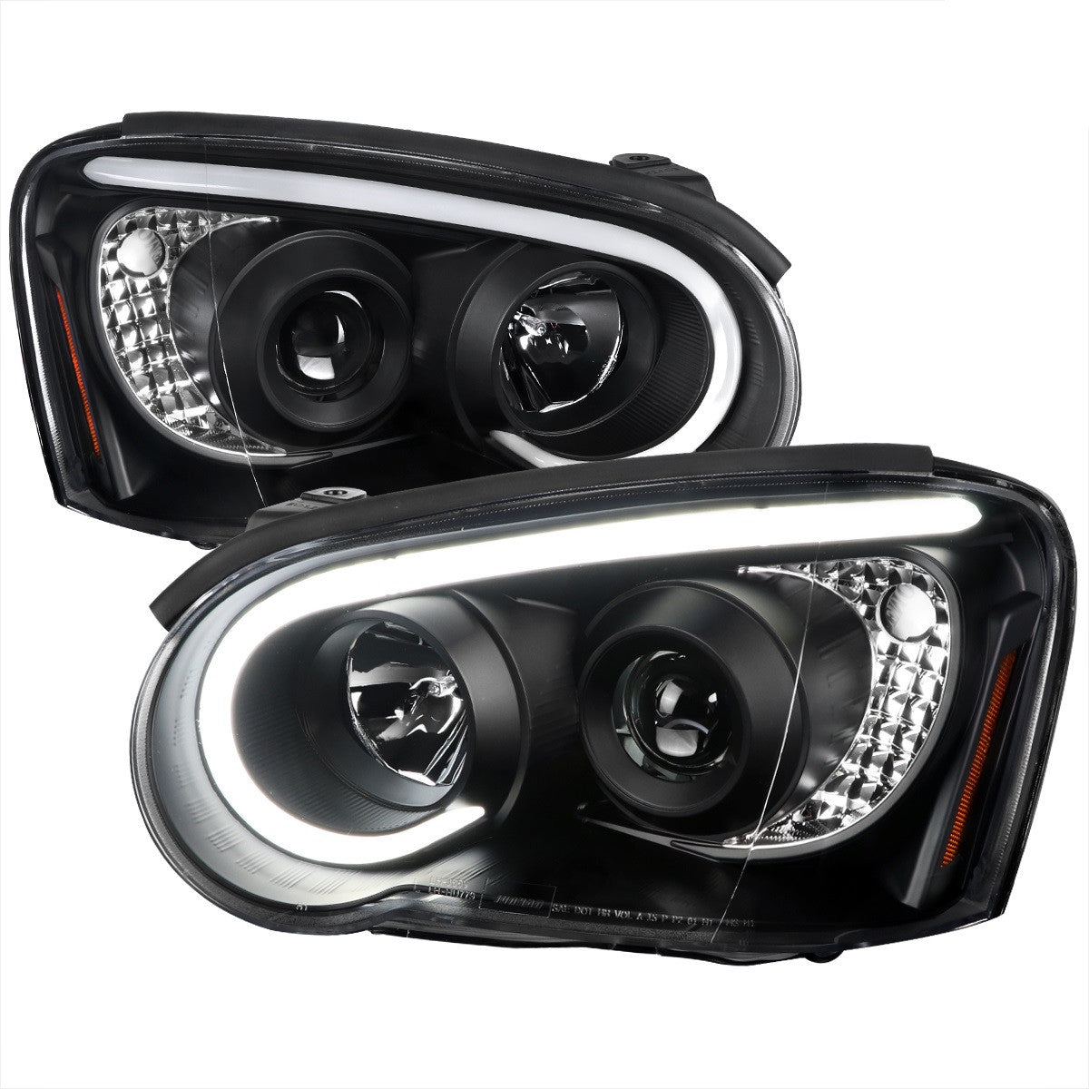 Spec-D 04-05 Impreza WRX STI Projector Headlights LED Black/Clear