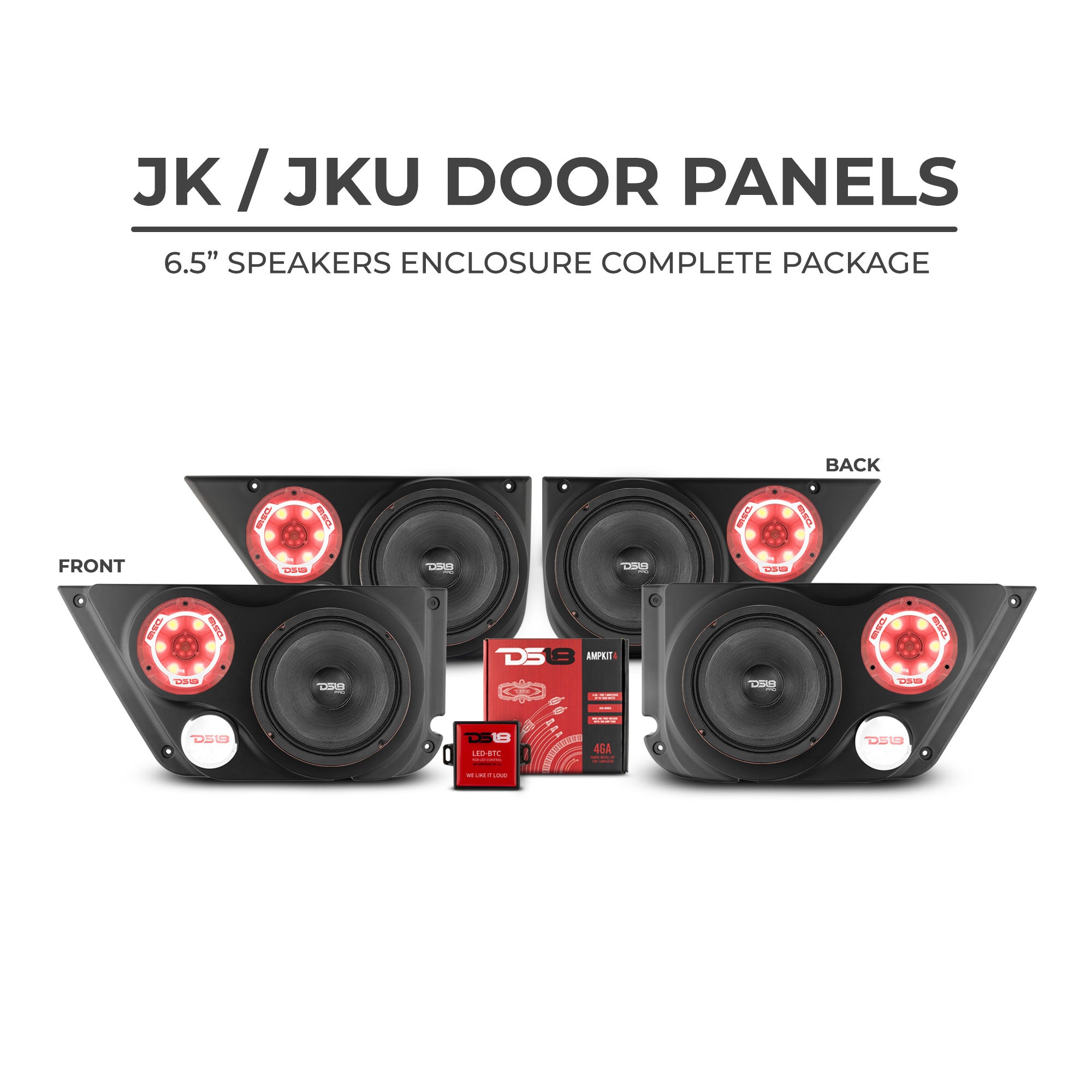 DS18 JK/JKU Front & Back Door Panels Package