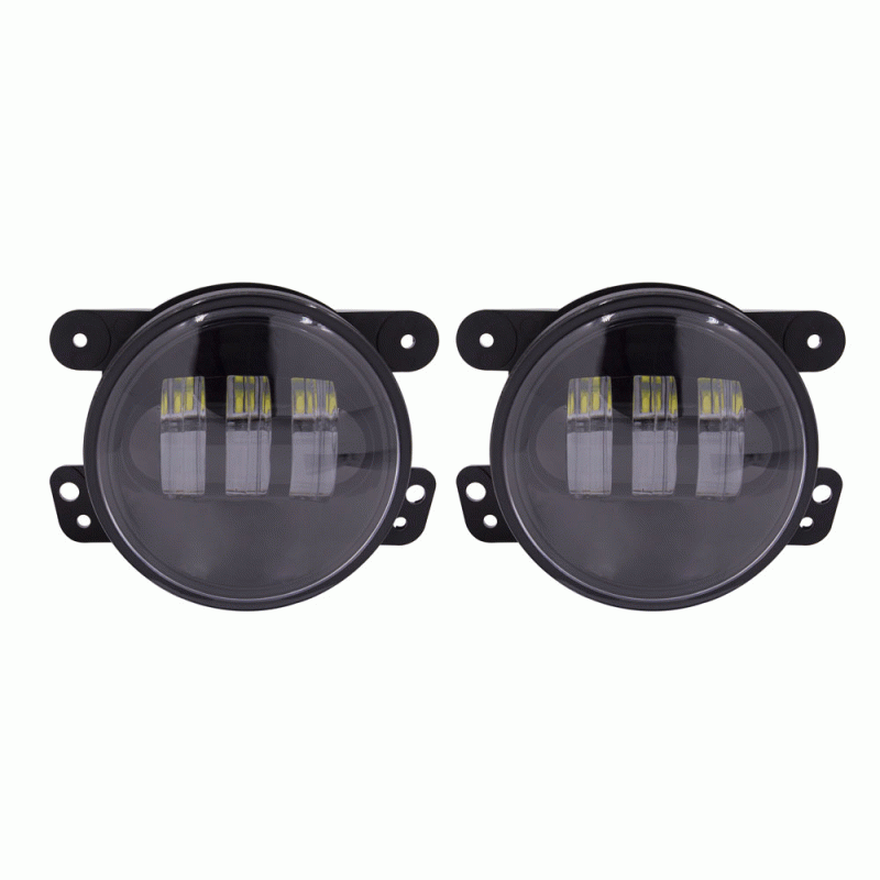 Metra Electronics JP-701FLB Fog Lights with Black Face - 4 Inch, 6 LED