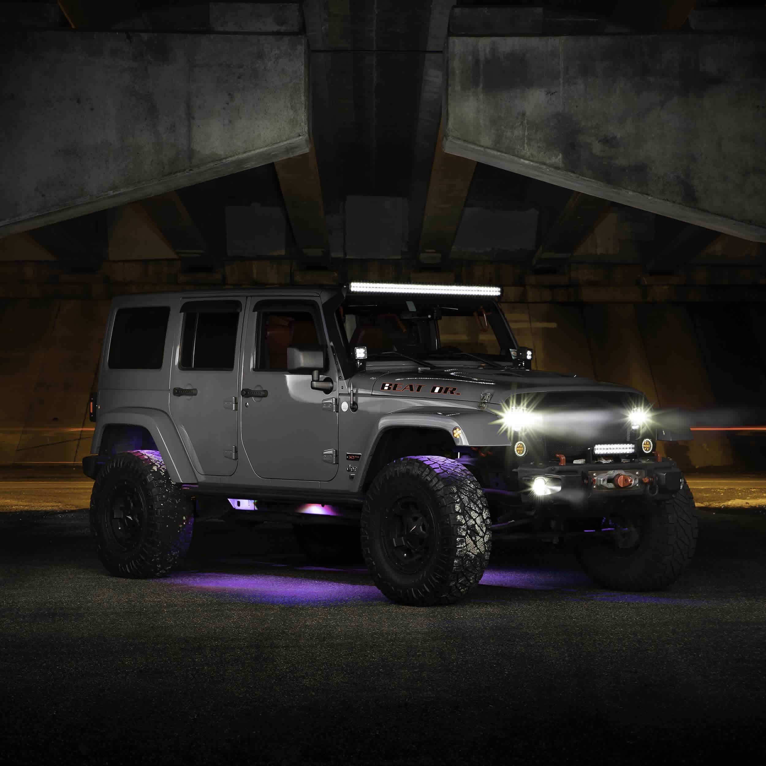 Metra JP-704RGBFL Improved 4 inch RGB Backlit Off-Road Fog Lights