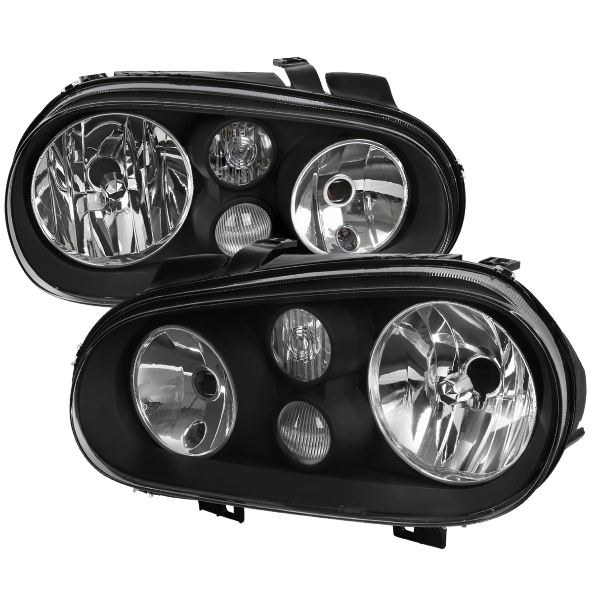Spec-D 99-06 VW Golf Mk4 GTI/R32 Cabrio V2 Headlights OEM Style Black